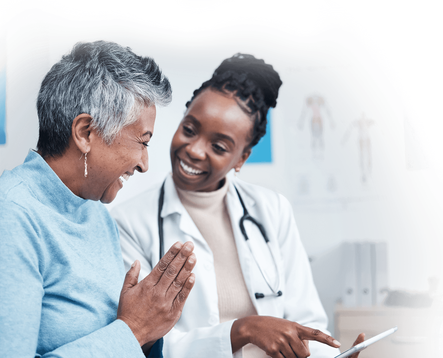 Home Intro Background — Doctor and Patient